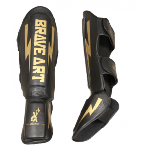 Protège-tibias Brave Art - Noir/Or