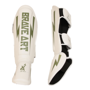 Protège-tibias Brave Art - Blanc/Or