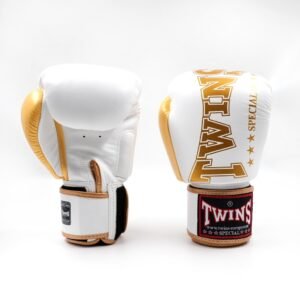 Gant de Boxe BGVL  8 BLANC/OR